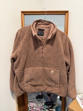 Carhartt unisexTan Sherpa Half-Zip Pullover